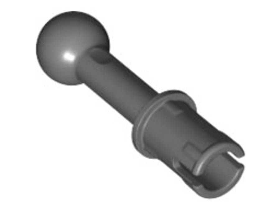Lego (N) ~ Technic Pin with Bar and Tow Ball 3L ~ [Dark Bluish Gray]
