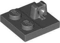 Lego (N) ~ Hinge Plate 2 x 2 Locking with 1 Finger on Top ~ [Dark Bluish Gray]