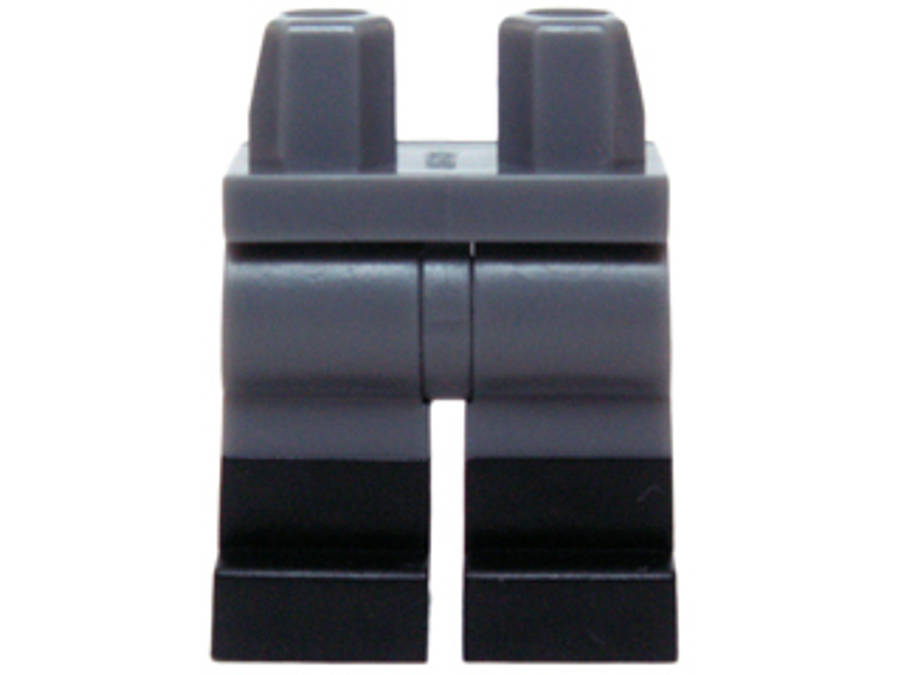 Lego NEW - Hips and Legs with Molded Black Lower Legs / Boots Pattern~ [Dark Bluish Gray]