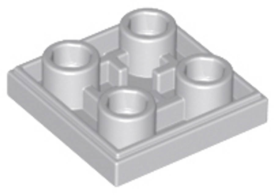 Lego (N) ~ Tile Modified 2 x 2 Inverted ~ [Light Bluish Gray]