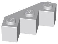 Lego (N) ~ Brick Modified Facet 3 x 3 ~ [Light Bluish Gray]