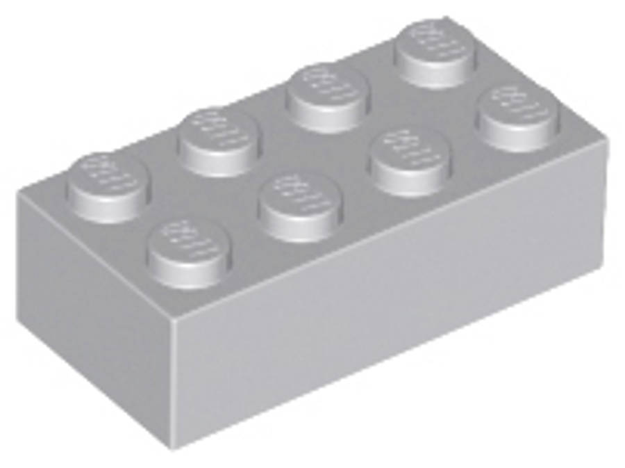 Lego Used - Brick 2 x 4~ [Light Bluish Gray]