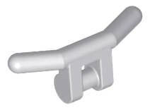 Lego (N) ~ Minifigure Utensil Handlebars ~ [Light Bluish Gray]