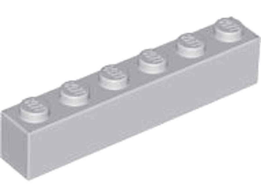 Lego (N) ~ Brick 1 x 6 ~ [Light Bluish Gray]