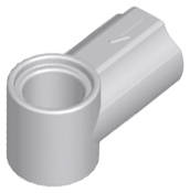 Lego (U) ~ Technic Axle and Pin Connector Angled #1 ~ [Light Bluish Gray]