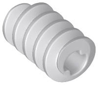 Lego (N) ~ Technic Gear Worm Screw Long Axle Opening Type II ~ [Light Bluish Gray]