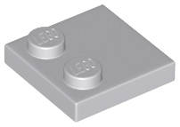 Lego (N) ~ Tile Modified 2 x 2 with Studs on Edge ~ [Light Bluish Gray]
