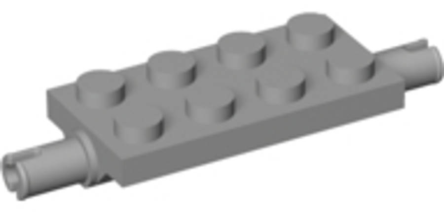 Lego (N) ~ Plate Modified 2 x 4 with Pins and Thick Reinforced Supports ~ [Light Bluish Gray]