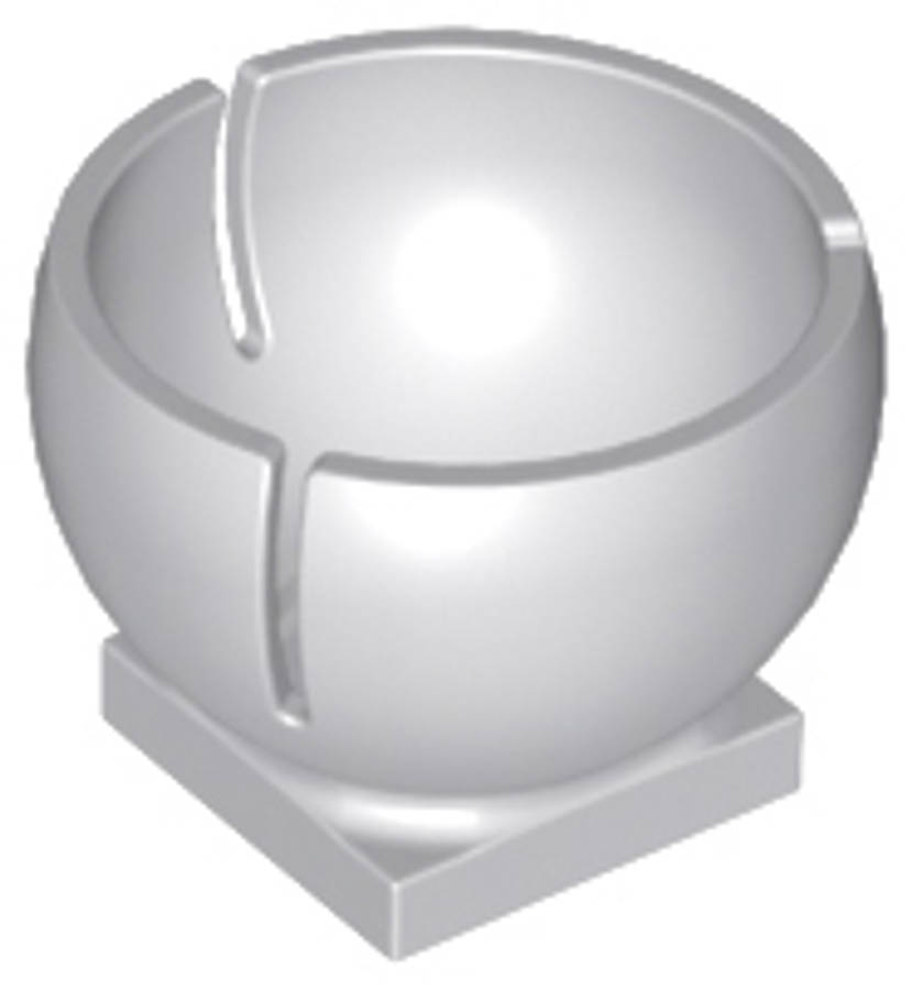 Lego (N) ~ Cylinder Hemisphere 3 x 3 Ball Turret Socket with 2 x 2 Base ~ [Light Bluish Gray]