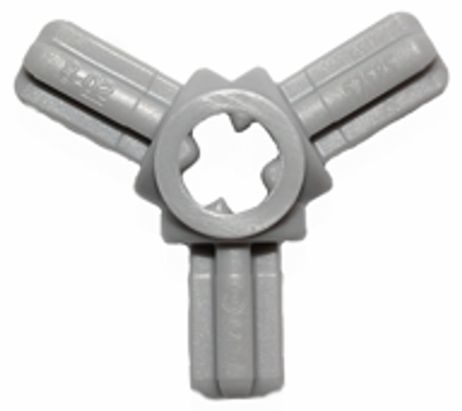 Lego (N) ~ Technic Axle Connector Hub with 3 Axles ~ [Light Bluish Gray]