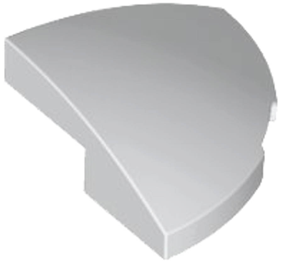 Lego (N) ~ Slope Curved 2 x 2 x 2/3 Corner Round ~ [Light Bluish Gray]