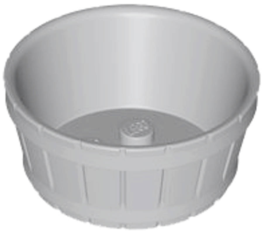 Lego (N) ~ Container Barrel Half Large with Axle Hole ~ [Light Bluish Gray]