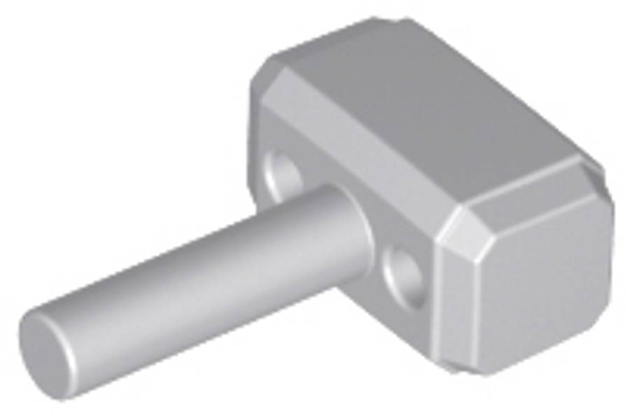 Lego (N) ~ Minifigure Utensil Tool Sledgehammer (Mjolnir Hammer) ~ [Light Bluish Gray]
