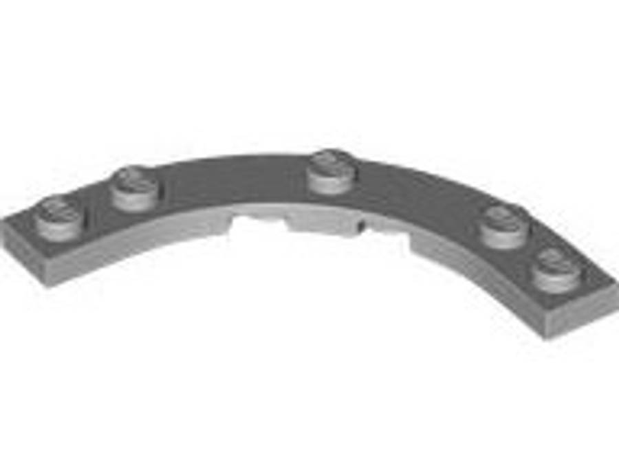 Lego (N) ~ Plate Round Corner 5 x 5 Macaroni ~ [Light Bluish Gray]