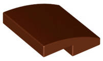 Lego (N) ~ Slope Curved 2 x 2 x 2/3 ~ [Reddish Brown]