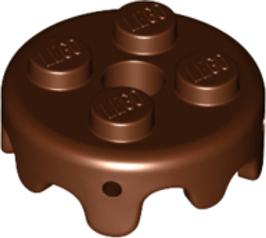 Lego (N) ~ Frosting for 2 x 2 Cake with 4 Small Pin Holes ~ [Reddish Brown]