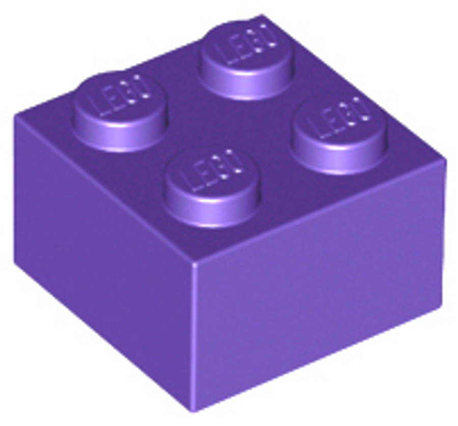 Lego (N) ~ Brick 2 x 2 ~ [Dark Purple]