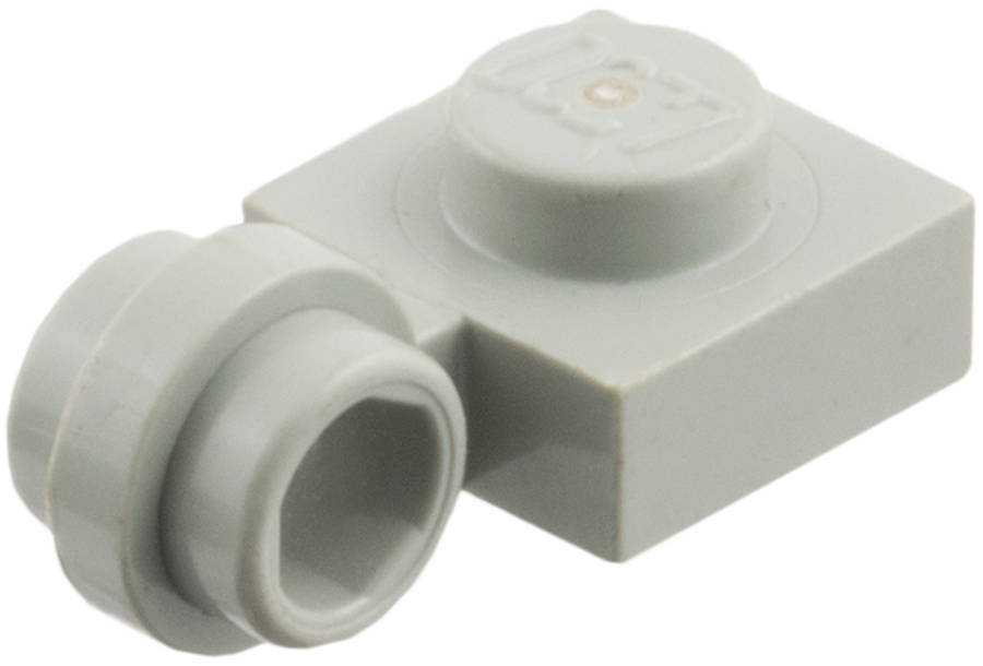 Lego (U) ~ Plate Modified 1 x 1 with Light Attachment - Thin Ring ~ [Light Gray]
