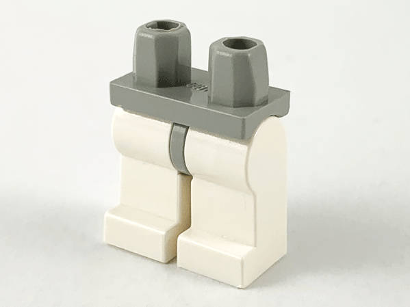 Lego Used - Hips and White Legs~ [Light Gray]