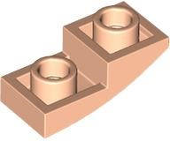 Lego (N) ~ Slope Curved 2 x 1 x 2/3 Inverted ~ [Light Nougat]