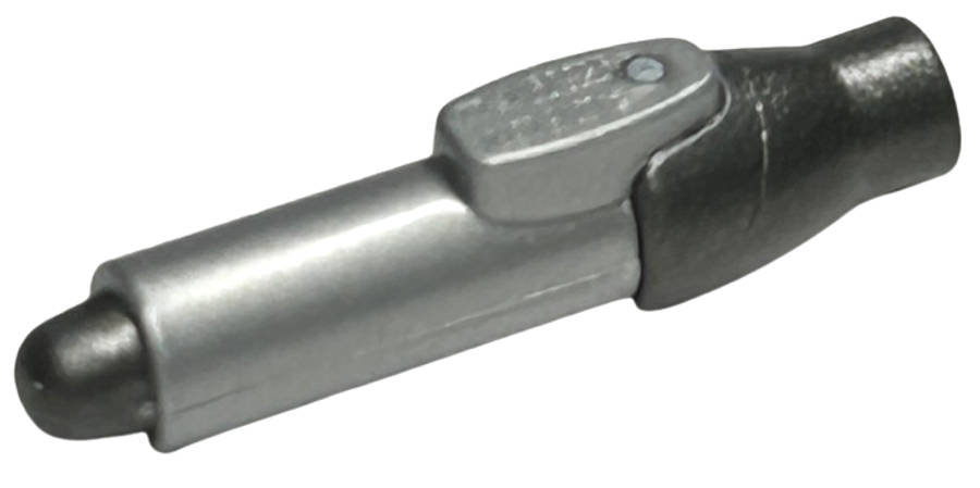 Lego (N) ~ Minifigure Utensil Pen with Molded Pearl Dark Gray Tip and Cap Pattern ~ [Flat Silver]