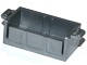 Lego (U) ~ Container Treasure Chest Bottom with Slots in Back ~ [Flat Silver]