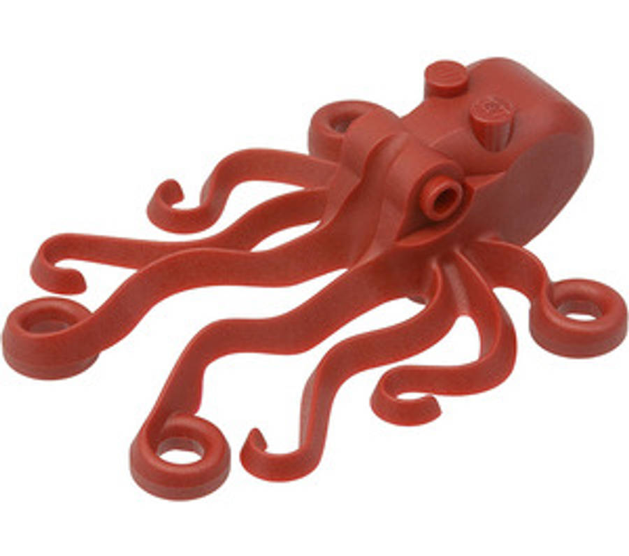 LEGO Dark Red Octopus with Studs (6086)