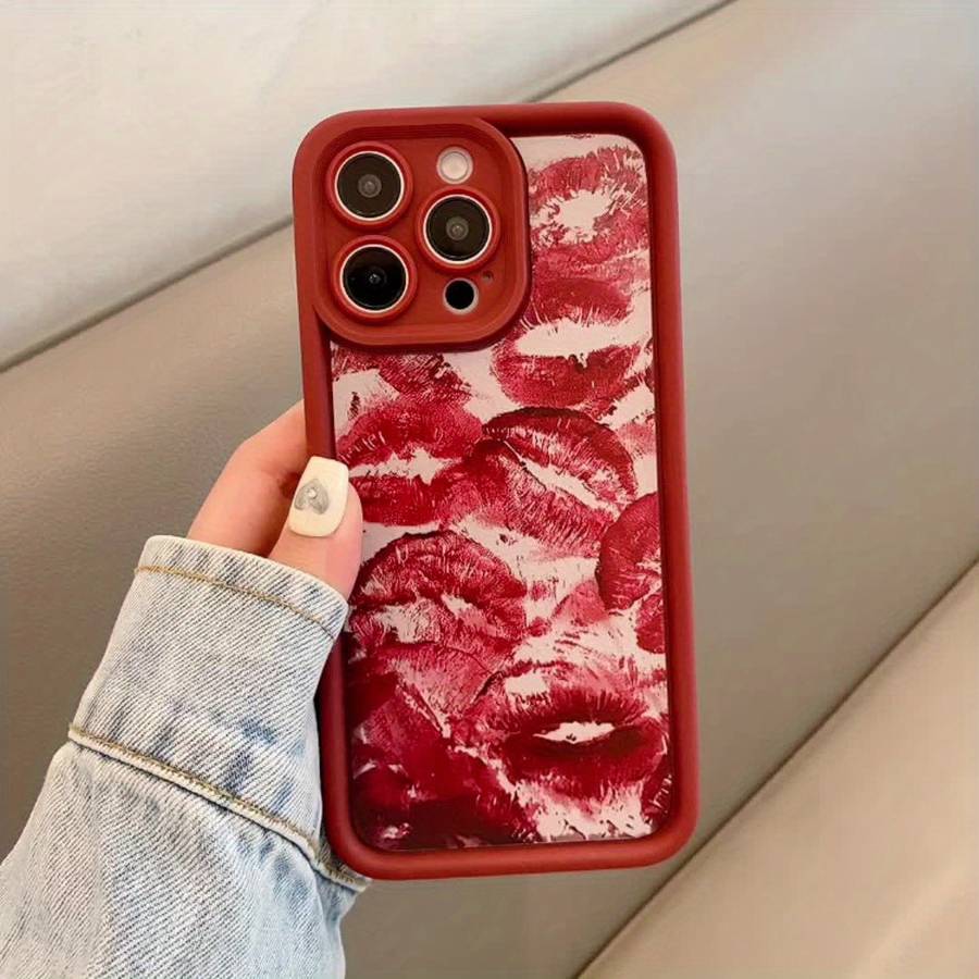 1Pc Burgundy For iPhone 16 Plus Phone Case Phone Cover