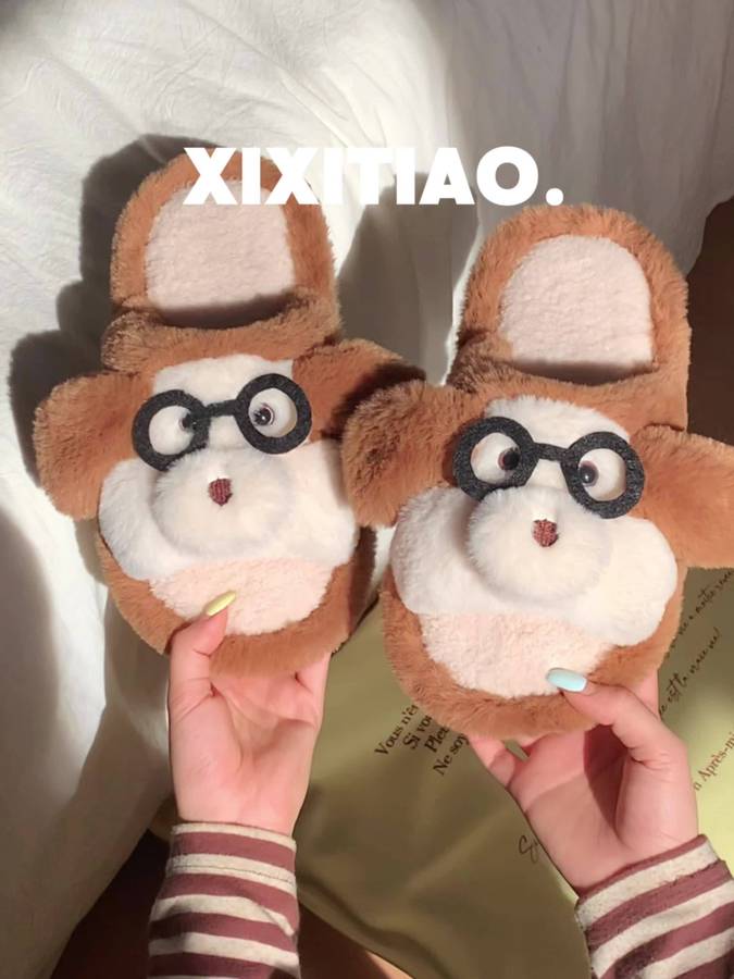 Cotton Slippers Color Light Brown1 Sizeuk 8.5-9