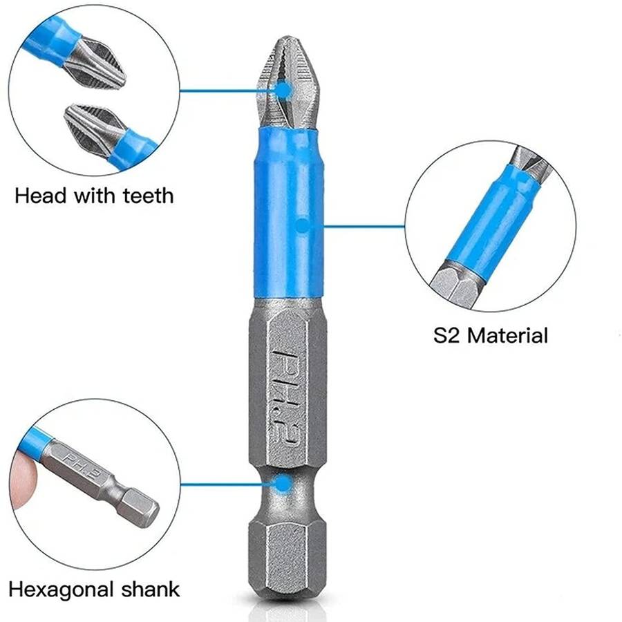 Screwdriver Bit Tool Set Items 6Pcs 50Mm