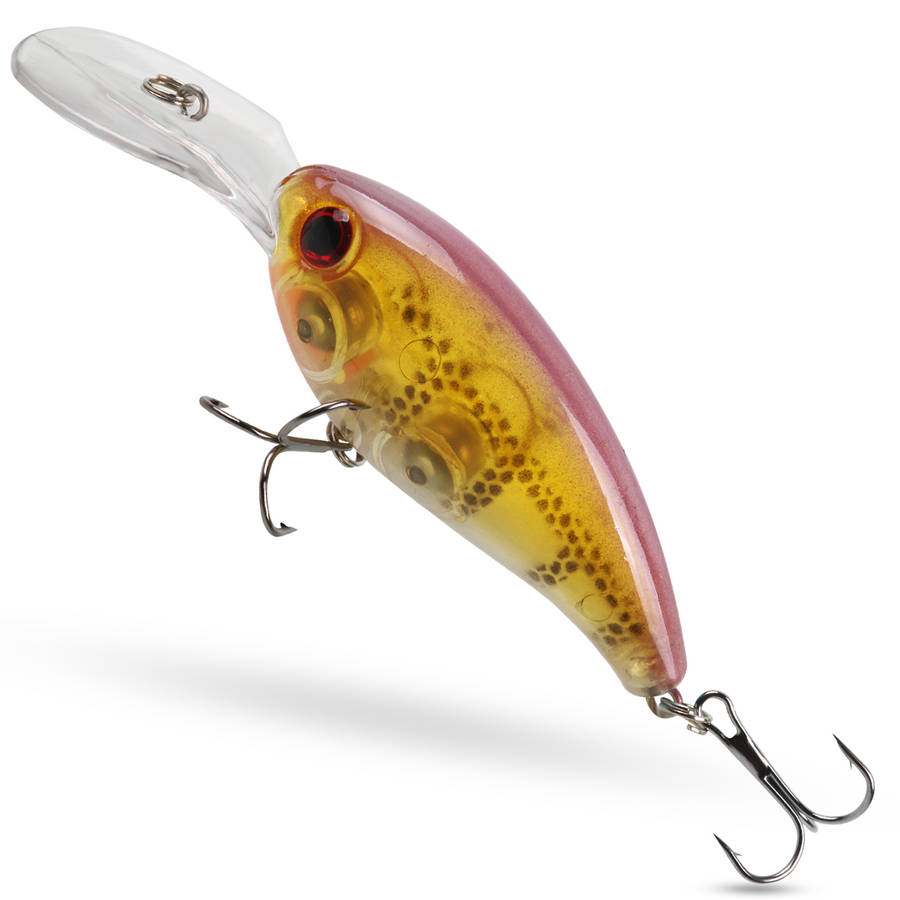 1pc Fishing Lure Realistic Rocker Design Durable ABS Hard Bait Vibrant Colors with Black R