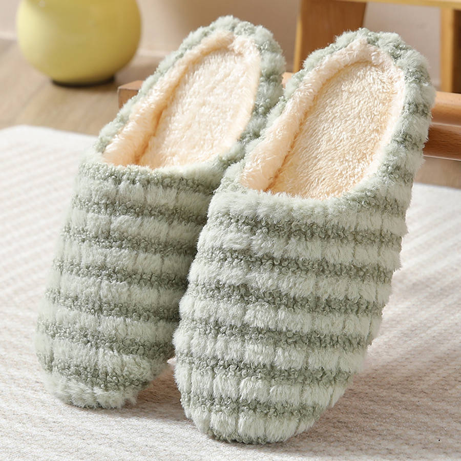 Cotton Slippers Color Green Sizeuk 8.5-9
