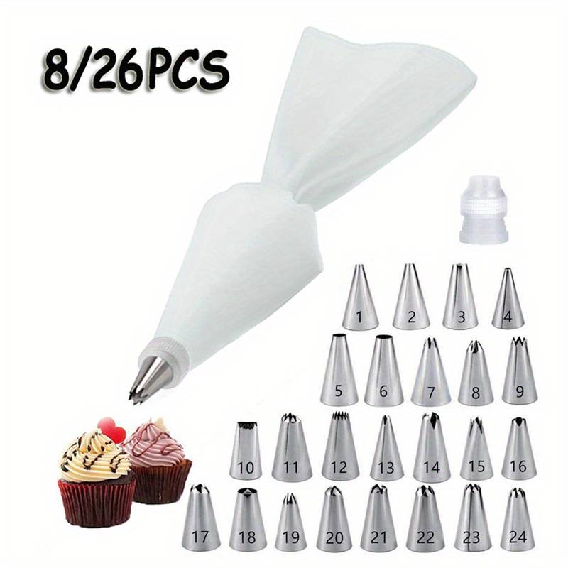 Professional Cake Decorating Head Color Silveryx8