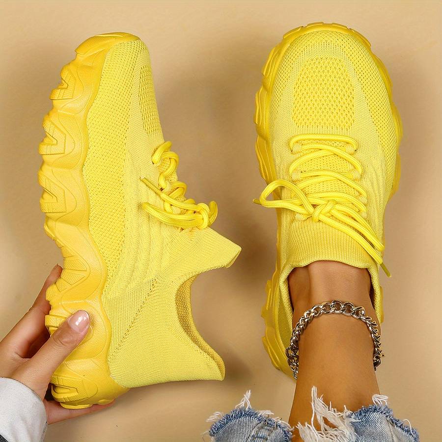 Women S Sneakers Color Yellow Sizeuk 9