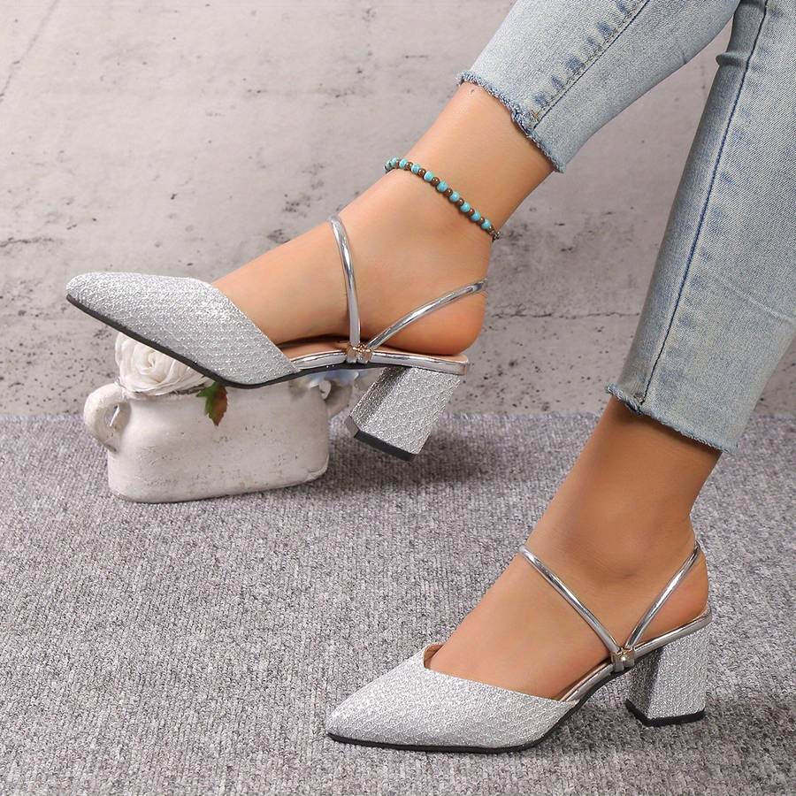 Women S High Heels Color Silvery Grey Sizeuk 3.5
