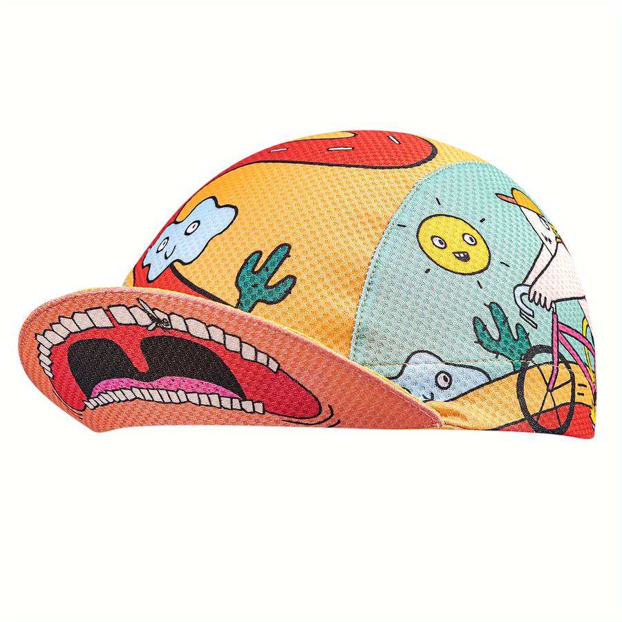 1pc Breathable Sun Protection Cycling Cap for Men and Women Funny Sports Cloth Hat for Mountain a