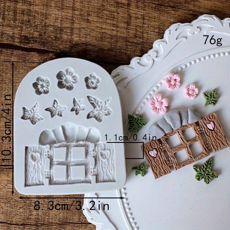 Suitable For Baking Molds Color 8Ps Window Flower Heart Silicone Mold