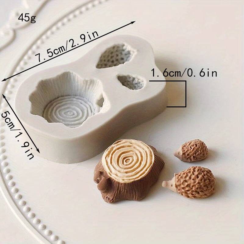 Suitable For Baking Molds Color 3 Cavity Hedgehog Stump Silicone Mold