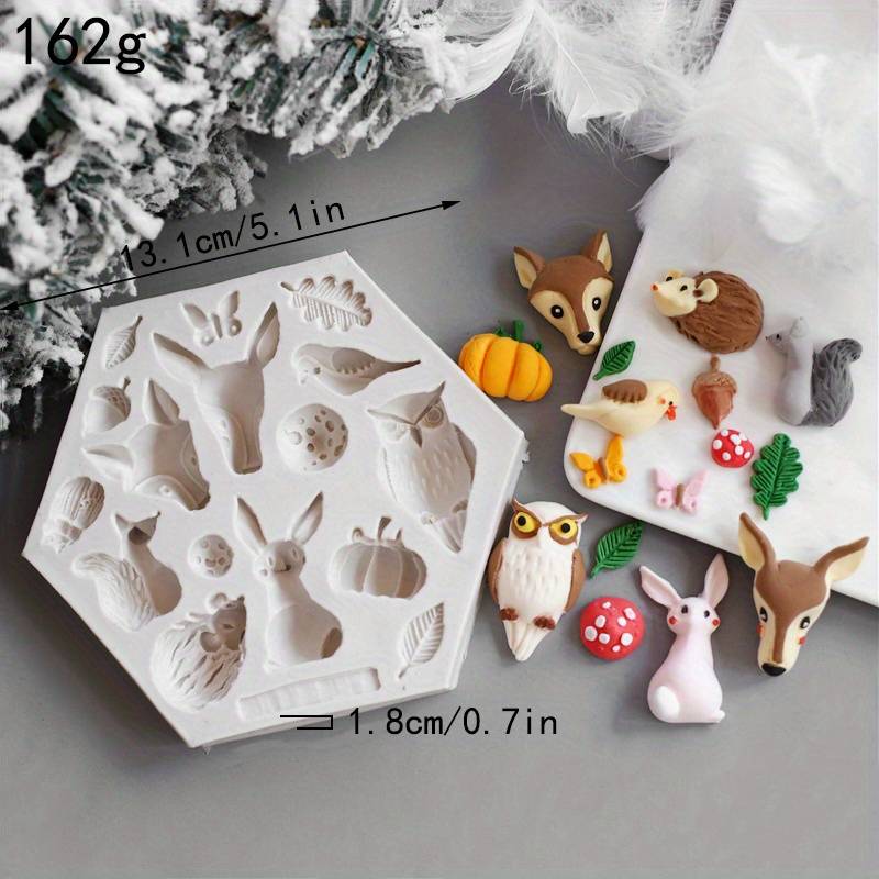 Suitable For Baking Molds Color Animal Leaf Silicone Mold Light Gray