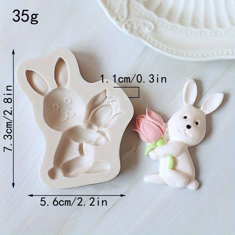 Suitable For Baking Molds Color Rabbit Rose Silicone Mold Light Gray