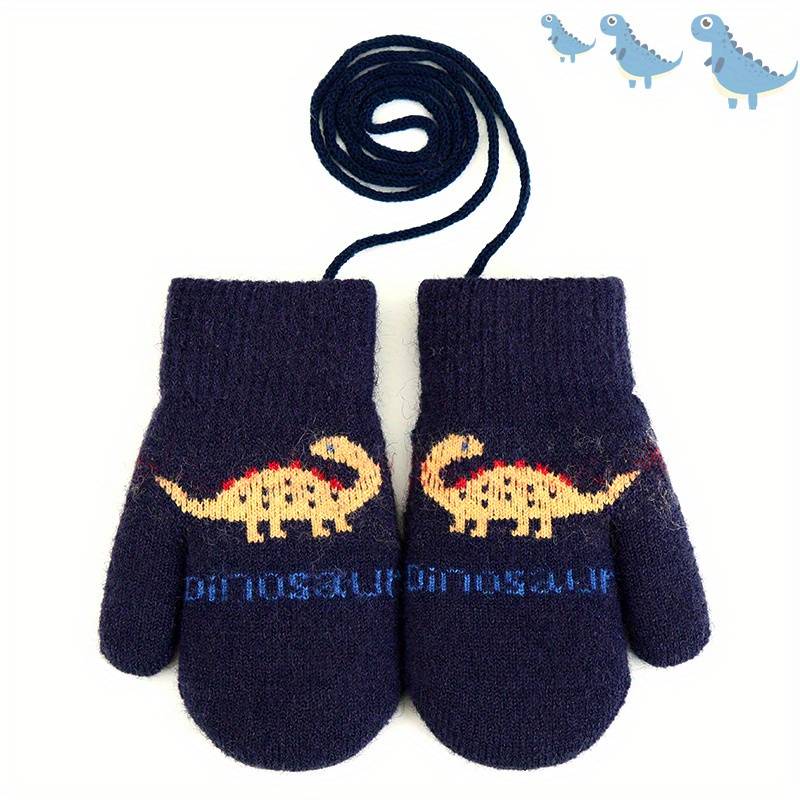 Winter Gloves Color Navy Blue Size Medium Size 4 To 8 Years Old