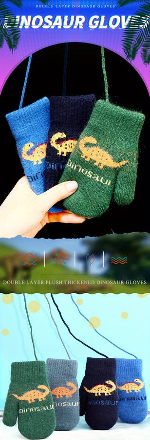 Winter Gloves Color Denim Blue Size Small Size 2 To 4 Years Old