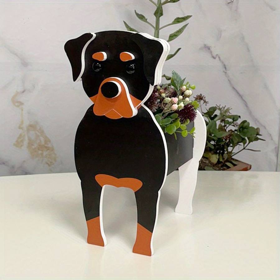 Flowerpotsize 16 9X7X9 8In-43Cmx28X24Cmcolor Rottweiler Planter