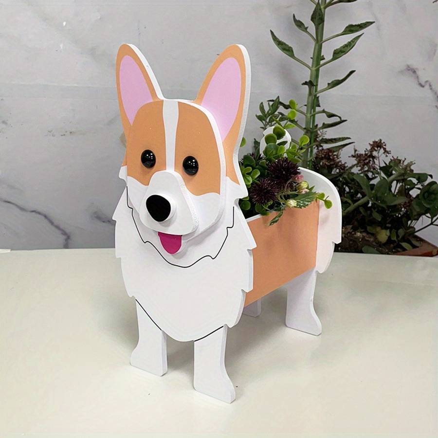 Flowerpotsize 9 448X4 7X6 8In-24X12X17Cmcolor Corgi Planter