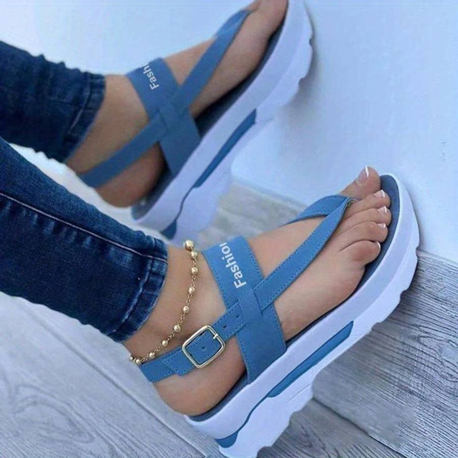 Ladies Summer Flip Flops Blue Uk 3