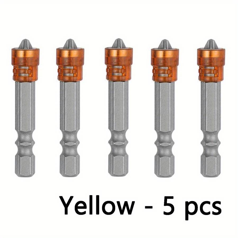 Screwdriver Bit Tool Set Color Yellow Quantity 5Pcs