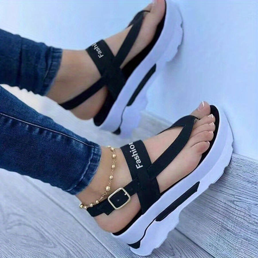 Ladies Summer Flip Flops Black Uk 8.5