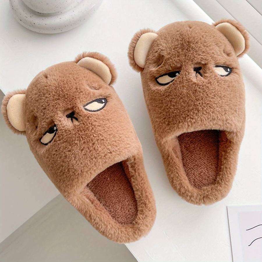 Cotton Slippers Color Coffee Color Sizeuk 9.5-10