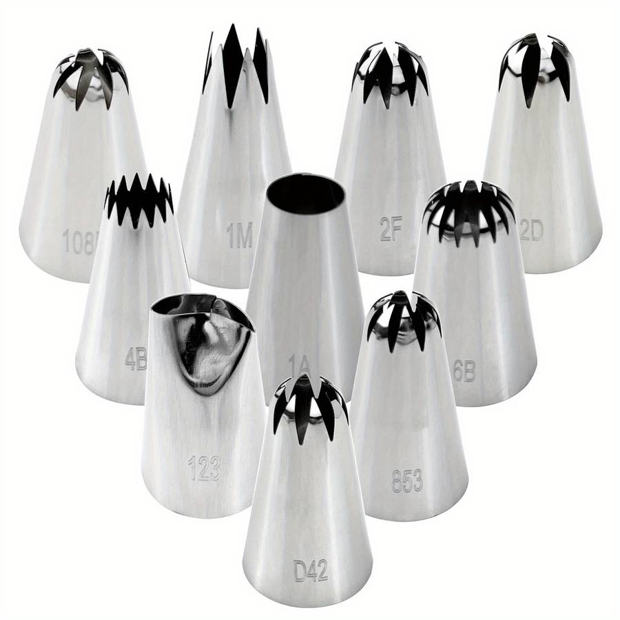 Professional Cake Decorating Head Size 10 Piece Set