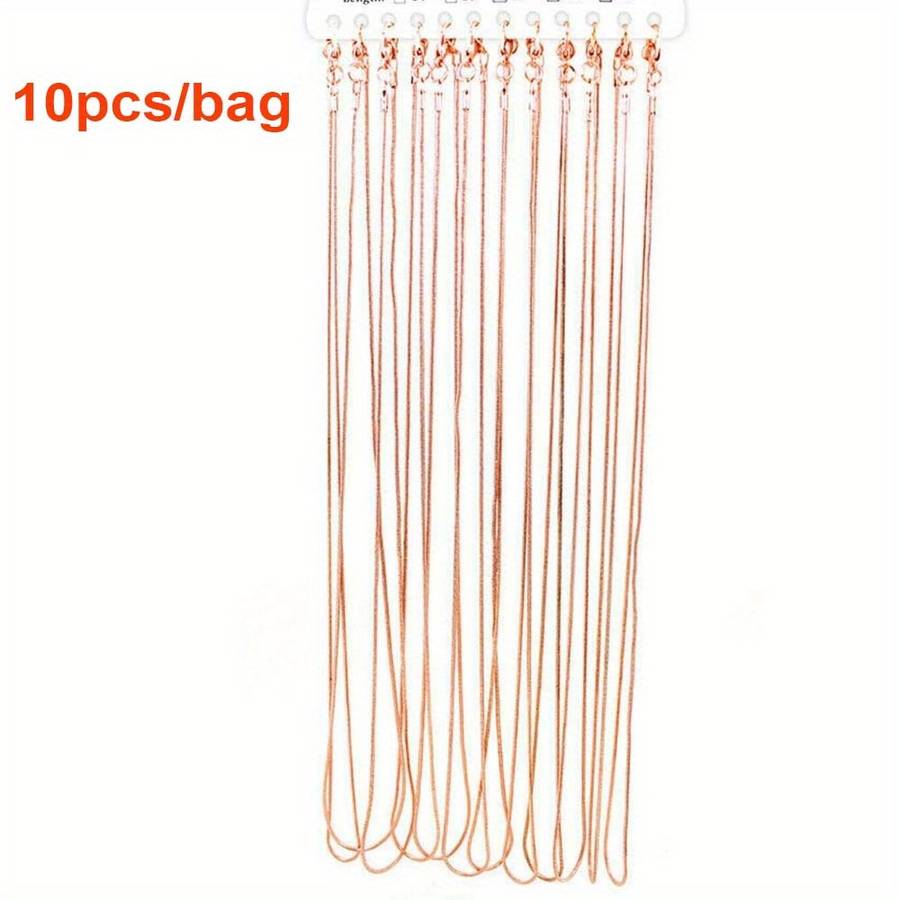 Womens Necklace Color Rose Golden Size 45Cm - 10Pcs